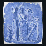cat mummies blue bandana<br><div class="desc">design by anticute!..</div>