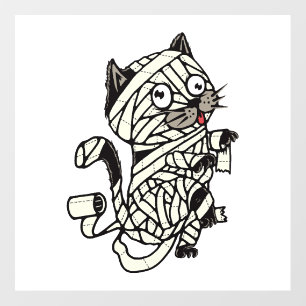 cat mummy costume halloween wall decal 