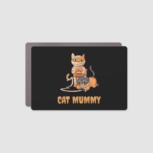 Cat Mummy Funny Halloween Cat Mom Women Car Magnet