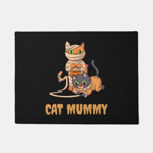 Cat Mummy Funny Halloween Cat Mom Women Doormat