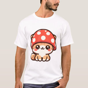 Cat Mushroom Cute Kitty T-Shirt