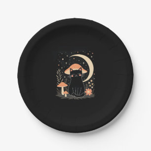 Cat Mushroom Hat Cottagecore Kitten Kitty Women Gi Paper Plates