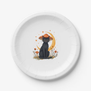Cat Mushroom Hat Cottagecore Kitten Kitty Women Gi Paper Plates