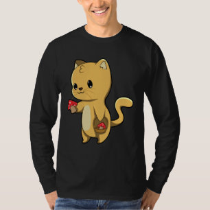Cat Mushroom Picking Forest T-Shirt