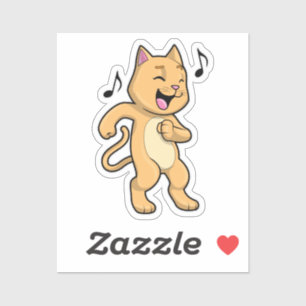 Cat Music Dance Sticker