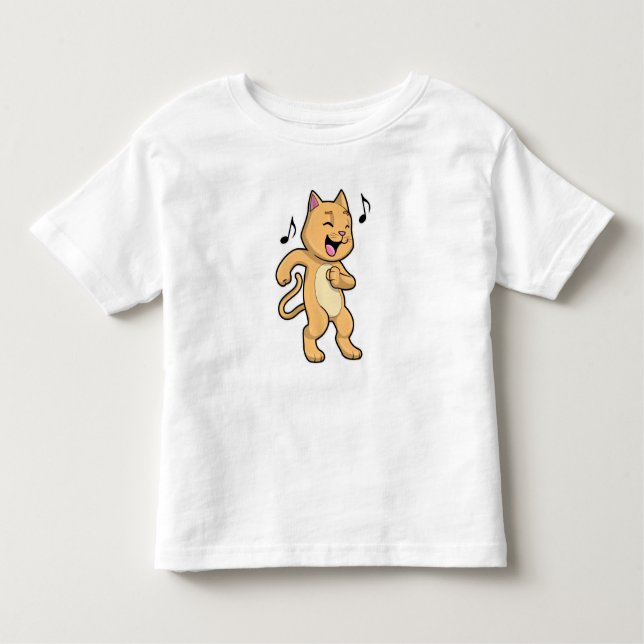 Cat Music Dance Toddler T-shirt (Front)