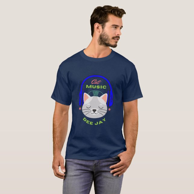 Cat Music Dee Jay  T-Shirt (Front Full)