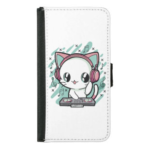 cat music samsung galaxy s5 wallet case