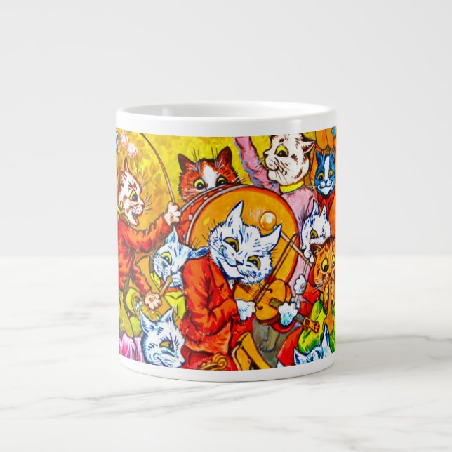 Cat Musical Band Giant Coffee Mug (Front)