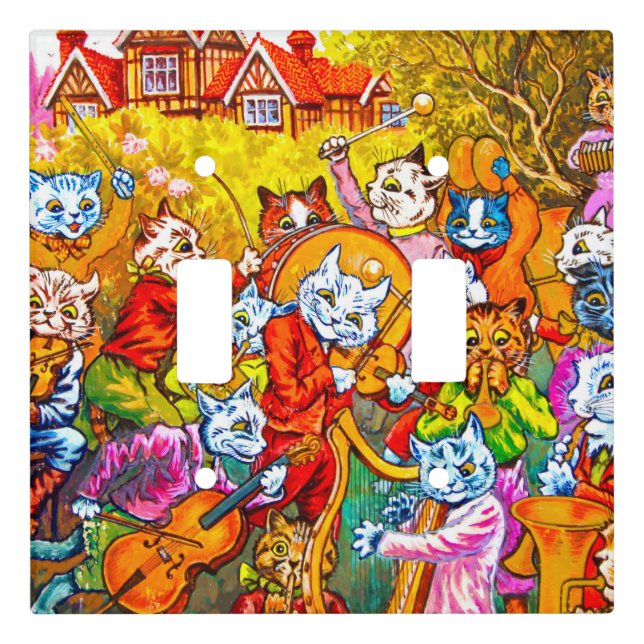 Cat Musical Band Light Switch Cover (Front)