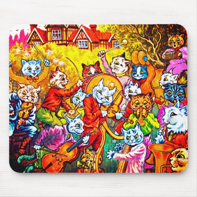 Cat Musical Band Mouse Pad (Front)