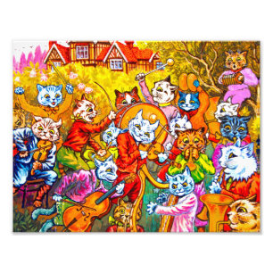 Cat Musical Band Photo Print