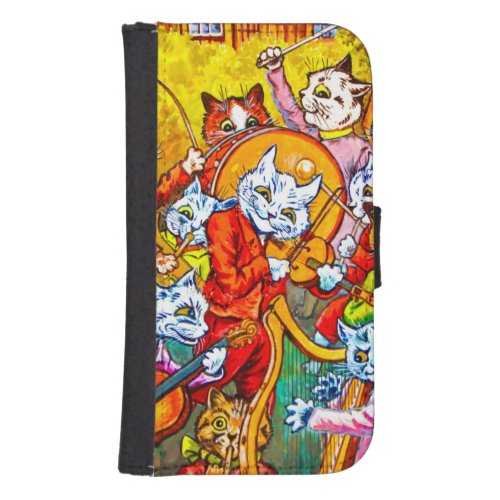 Cat Musical Band Galaxy S4 Wallet Case