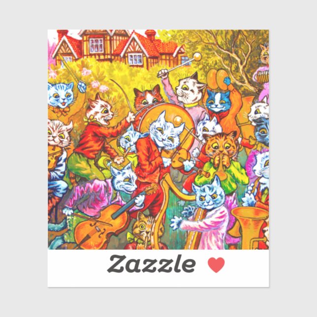 Cat Musical Band Sticker (Sheet)