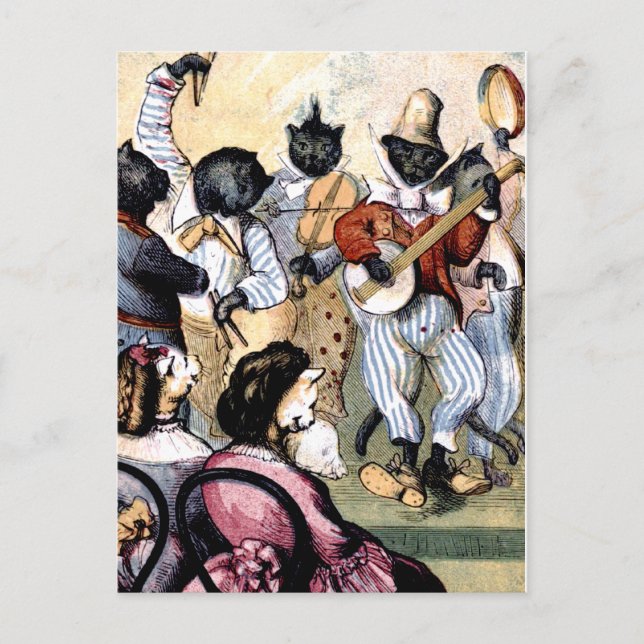 Cat Musicians Postcard (Front)
