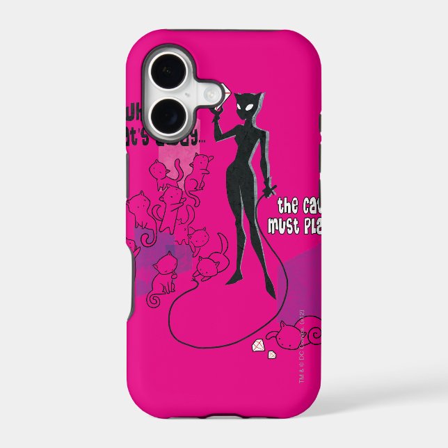 Cat Must Play Iphone Case (Back)