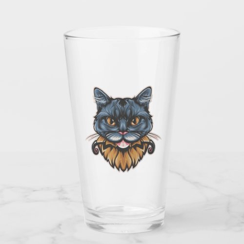Cat Mustache  Glass