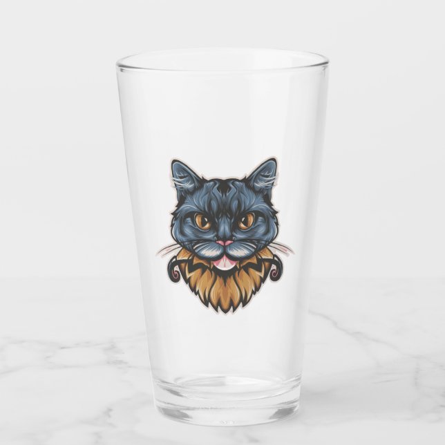 Cat Mustache  Glass (Front)