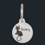 Cat Name Custom ID lot Pet Pet ID Tag<br><div class="desc">This design was created though digital art. It may be personalized in the area provided or customizing by choosing the click to customize further option and changing the name, initials or words. You may also change the text color and style or delete the text for an image only design. Contact...</div>