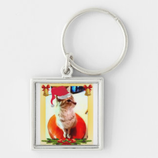 cat name love keychain
