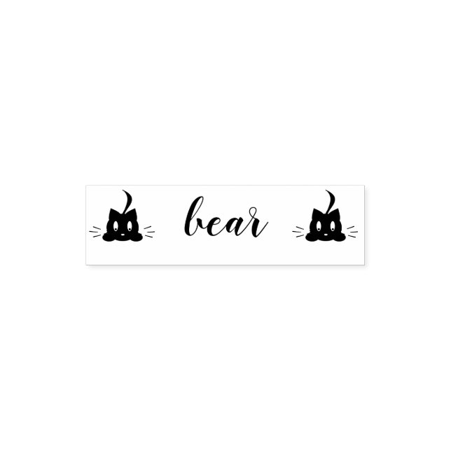 Cat name stamp, custom cat stamp, cat name stamps (Design)