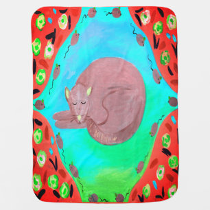 Cat Nap Baby Blanket