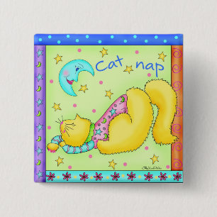 Cat Nap Button Badge