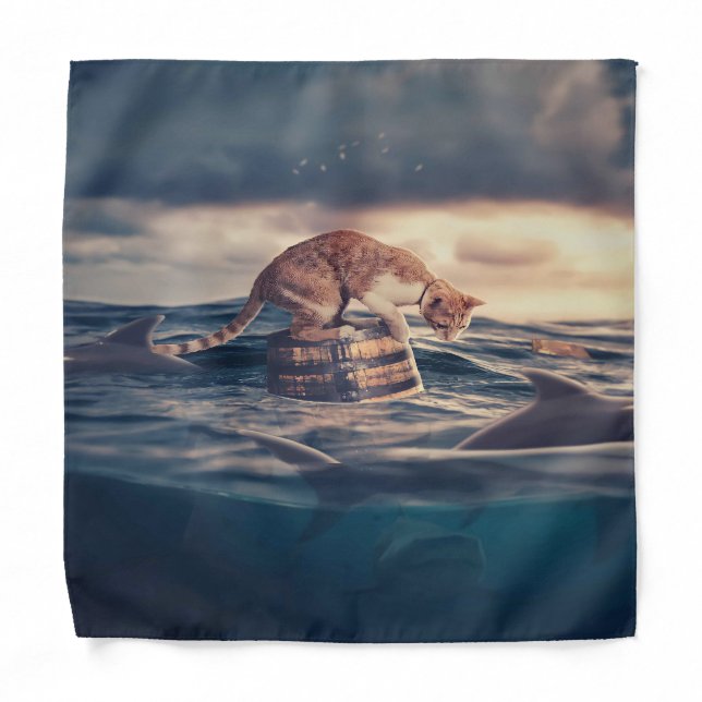 Cat Nap Dream or Nightmare Bandana (Front)