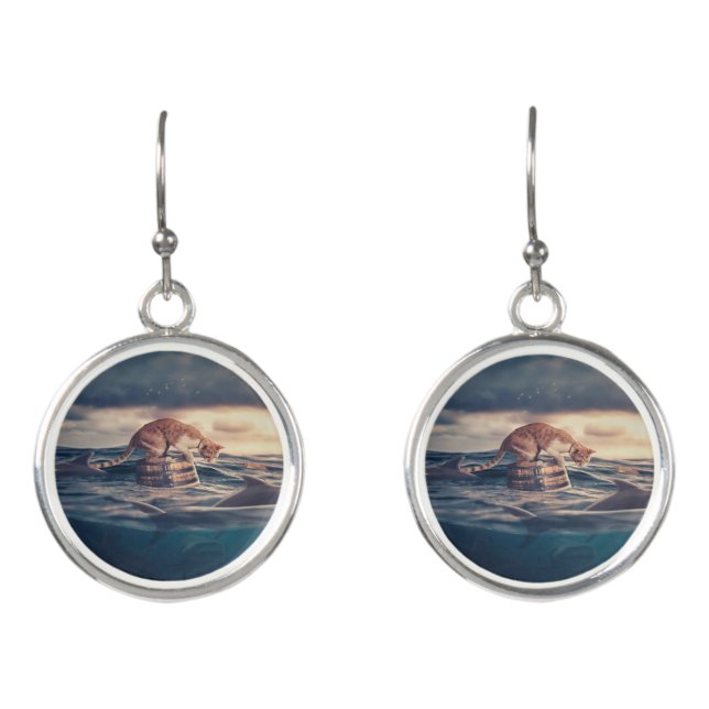 Cat Nap Dream or Nightmare Earrings (Front)