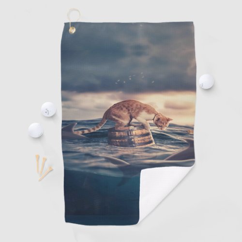 Cat Nap Dream or Nightmare Golf Towel