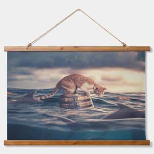 Cat Nap Dream or Nightmare Hanging Tapestry