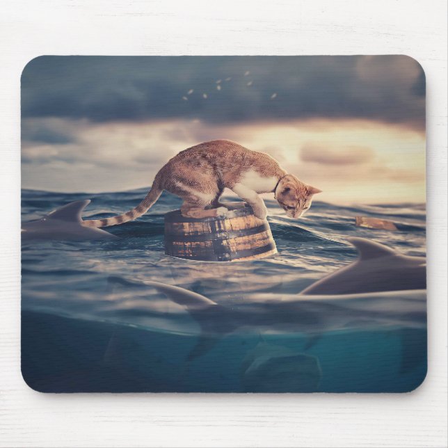 Cat Nap Dream or Nightmare Mouse Pad (Front)