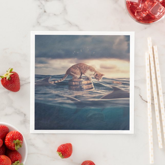 Cat Nap Dream or Nightmare Paper Dinner Napkins (Insitu)