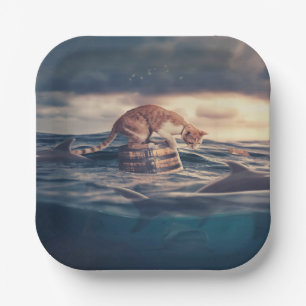 Cat Nap Dream or Nightmare Paper Plates