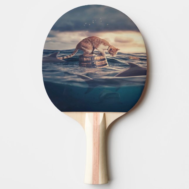 Cat Nap Dream or Nightmare Ping Pong Paddle (Front)