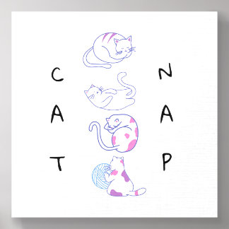 Cat nap foam core photo tile