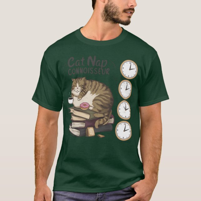 Cat Nap Funny fat Cat retro T-Shirt (Front)