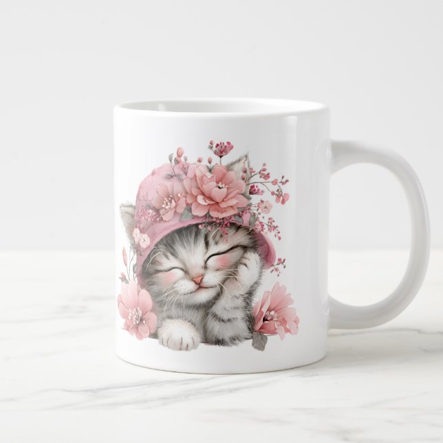 Cat Nap Giant Coffee Mug (Right)