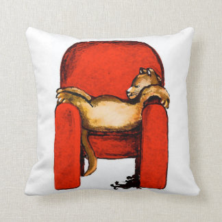 Cat Nap-Original Art by SQ Streater Throw Pillow