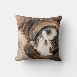 Cat Nap Throw Pillow