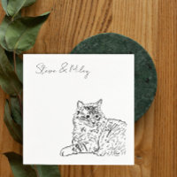 Cat Napkins for wedding cocktail Napkin