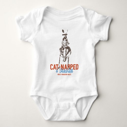 Cat_Napped Funny Cat Pun Kangaroo Weirdcore Baby Bodysuit