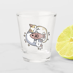Cat-Napping Is My Self-Care Cute Cat Quote Shot Glass