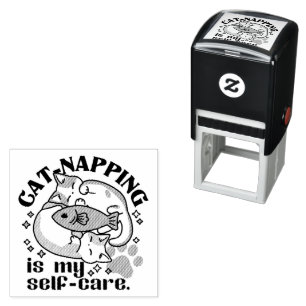 Cat-Napping Is My Self-Care: Cute Sleepy Cats Self-inking Stamp