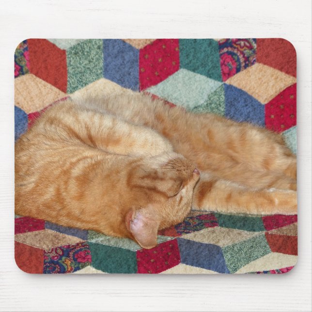 Cat Napping Mouse Pad (Front)