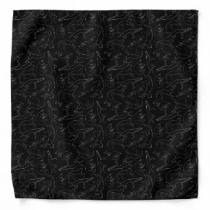 Cat Naps (Small Black) Bandana Scarf
