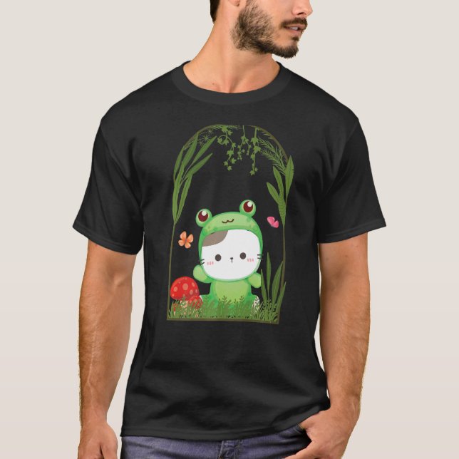 Cat Naturecore Forestcore   T-Shirt (Front)