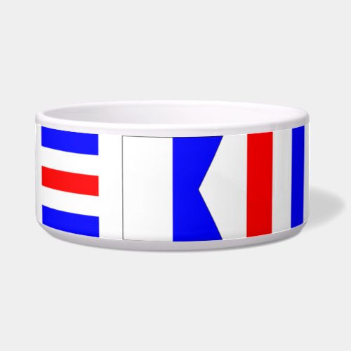 Cat Nautical Flag Bowl