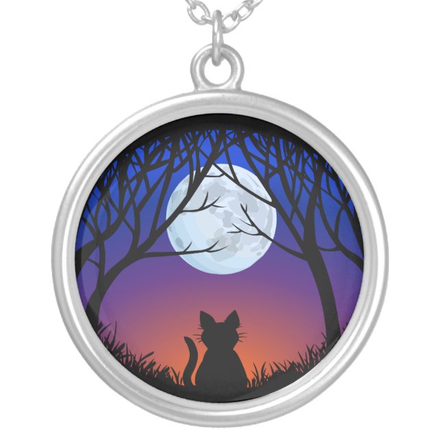 Cat Necklace Fat Cat Gifts Cat Jewelry (Front)