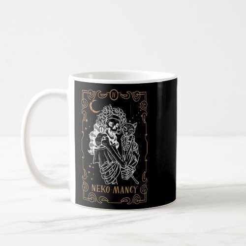 Cat Necromancy Tarot Card Pagan Goblincore Goth Oc Coffee Mug